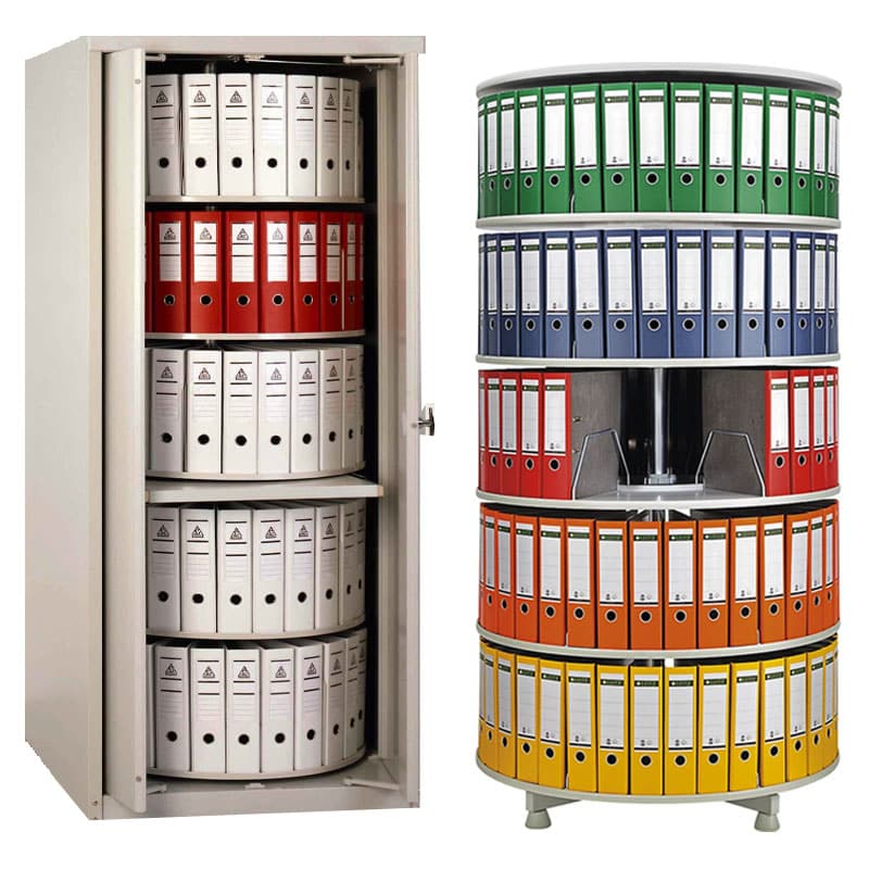 File-Carousel-Cabinet-5-Tier دوار پنج طبقه زونکن خور و معرفی انواع کمد دوار پنج طبقه برای نگهداری زونکن و بررسی قیمت فایل دوار پنج طبقه زونکن با مشاوره آنلاین و تلفنی کمد زونکن کمد زونکن فلزی کمد بایگانی دوار