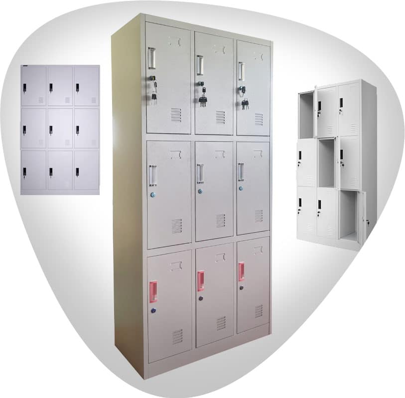 نه درب جا لباسی و معرفی انواع جا لباسی ۹ در ادارات و مراکز ورزشی و بررسی قیمت نه درب جا لباسی و انواع جنس بدنه آن با مشاوره آنلاین و تلفنی - معرفی جالباسی‌های نه درب پیشرو صنعت آسیا